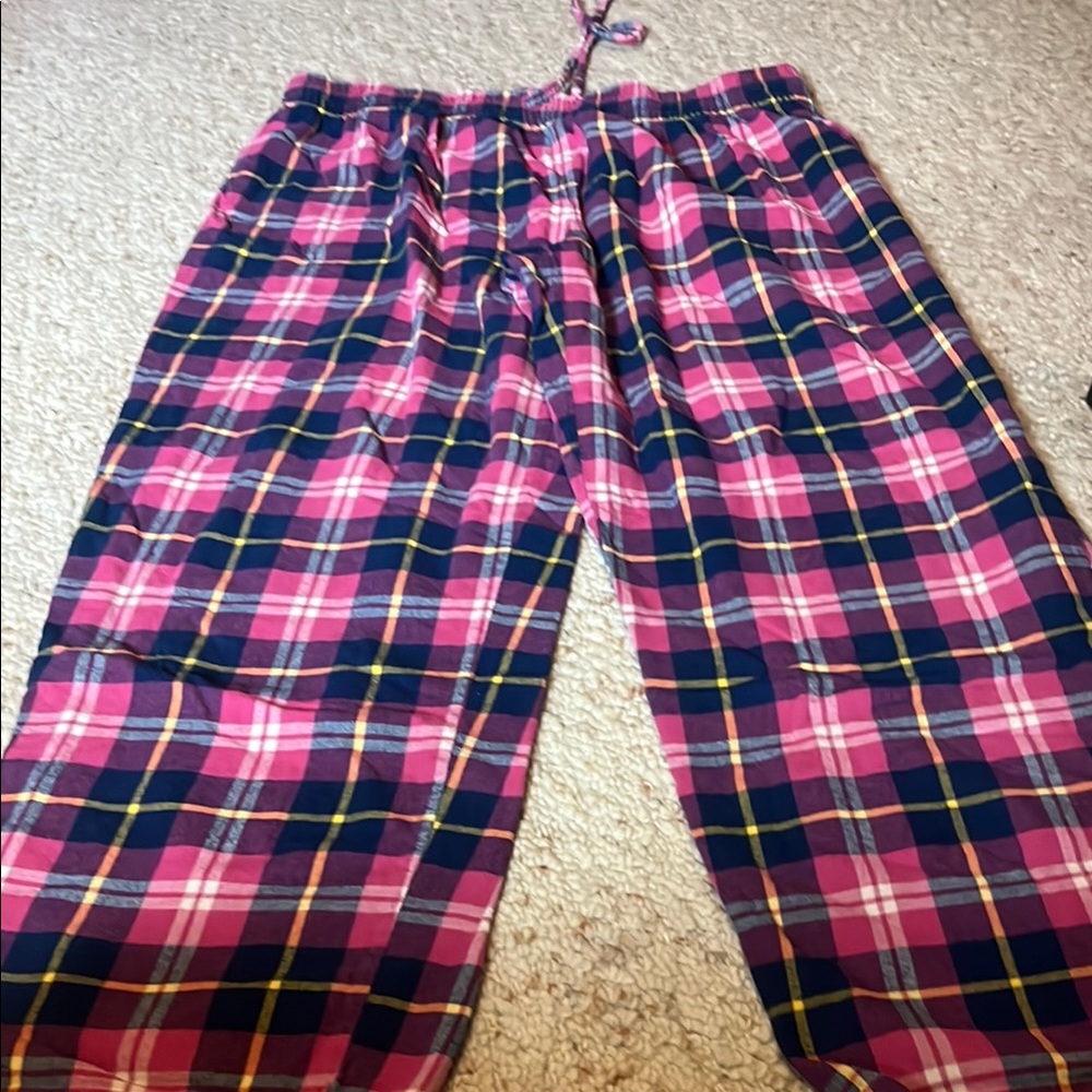 Plaid Kids Pajamas in Pink and Blue